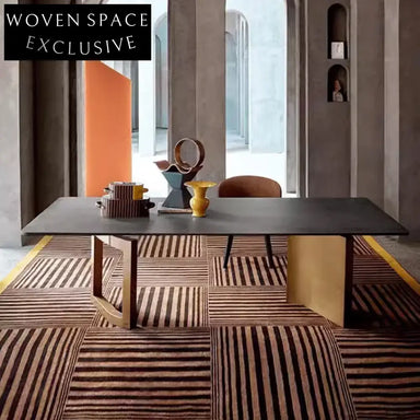 WISEMAX Modern Italian Luxury Sintered Stone Gold Stainless Steel Dining Table