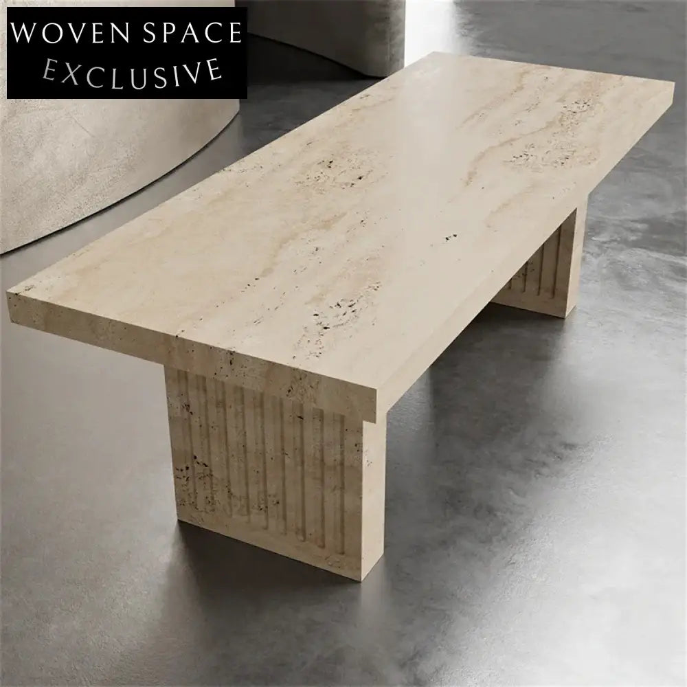 WISEMAX Modern Luxury Natural Marble Dining Table with Rectangle Frame