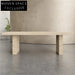 WISEMAX Modern Luxury Natural Marble Dining Table with Rectangle Frame