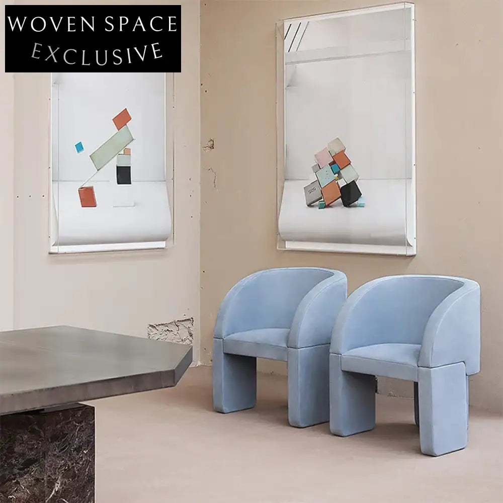 WISEMAX Nordic Fabric Modern Leisure Dining Chair for Cafe Hotel