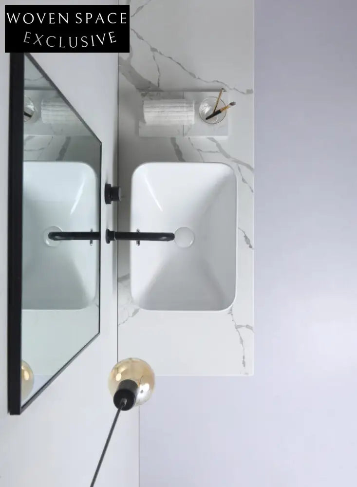 Xenia Barlee Gloss White Semi Inset Basin Basins