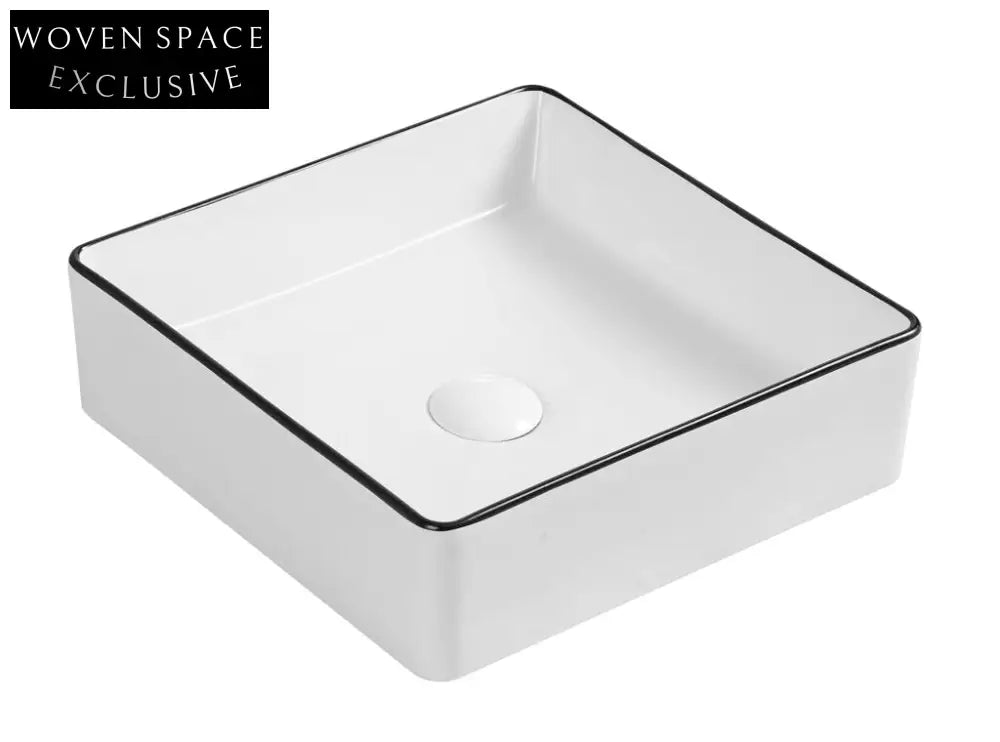 Macleod Gloss White with Black Edge basin