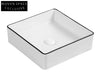 Macleod Gloss White with Black Edge basin