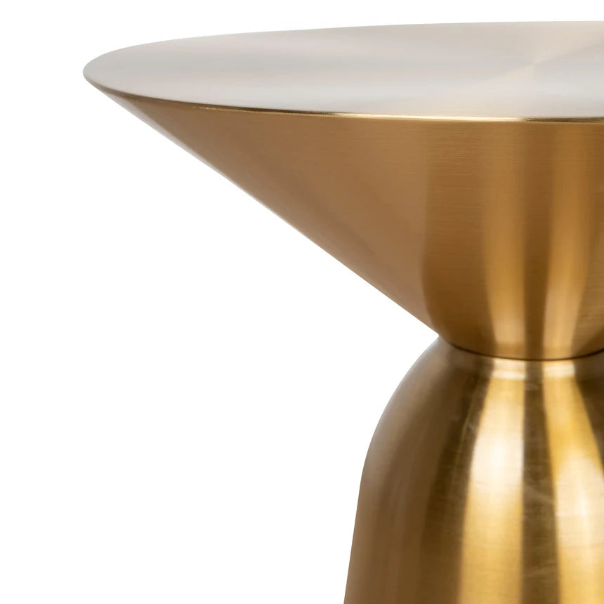 Zenon 45cm Round Side Table - Gold