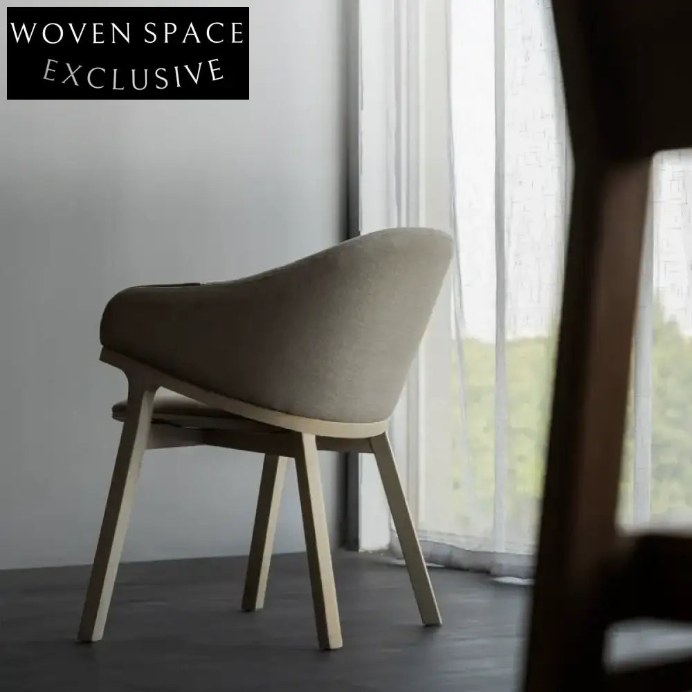 Zella Solid Oak Armrest Dining Room Chair Flax color / In stock