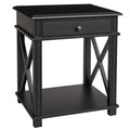 Manto Bedside Table Ash Black