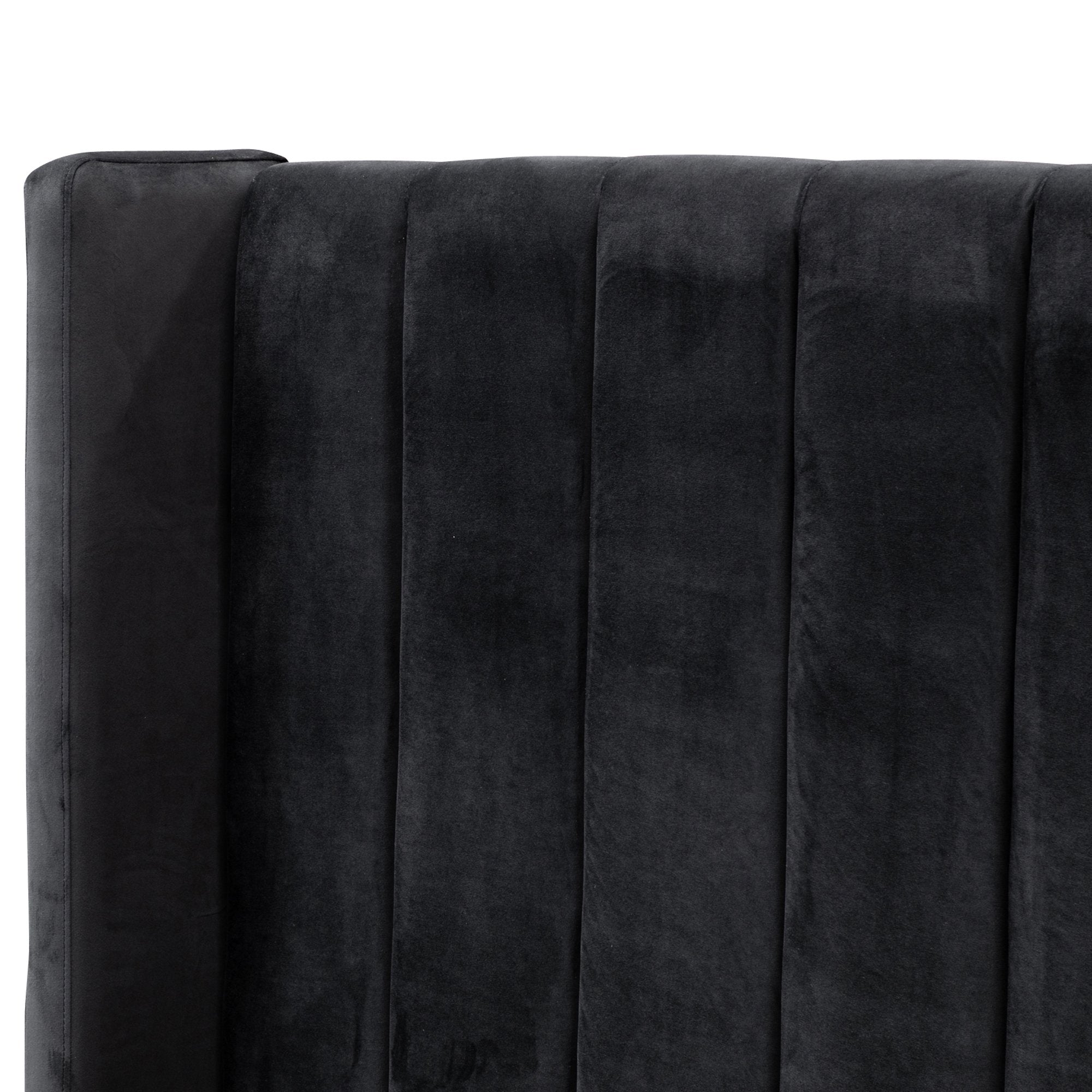 Black Velvet Queen Bed Frame