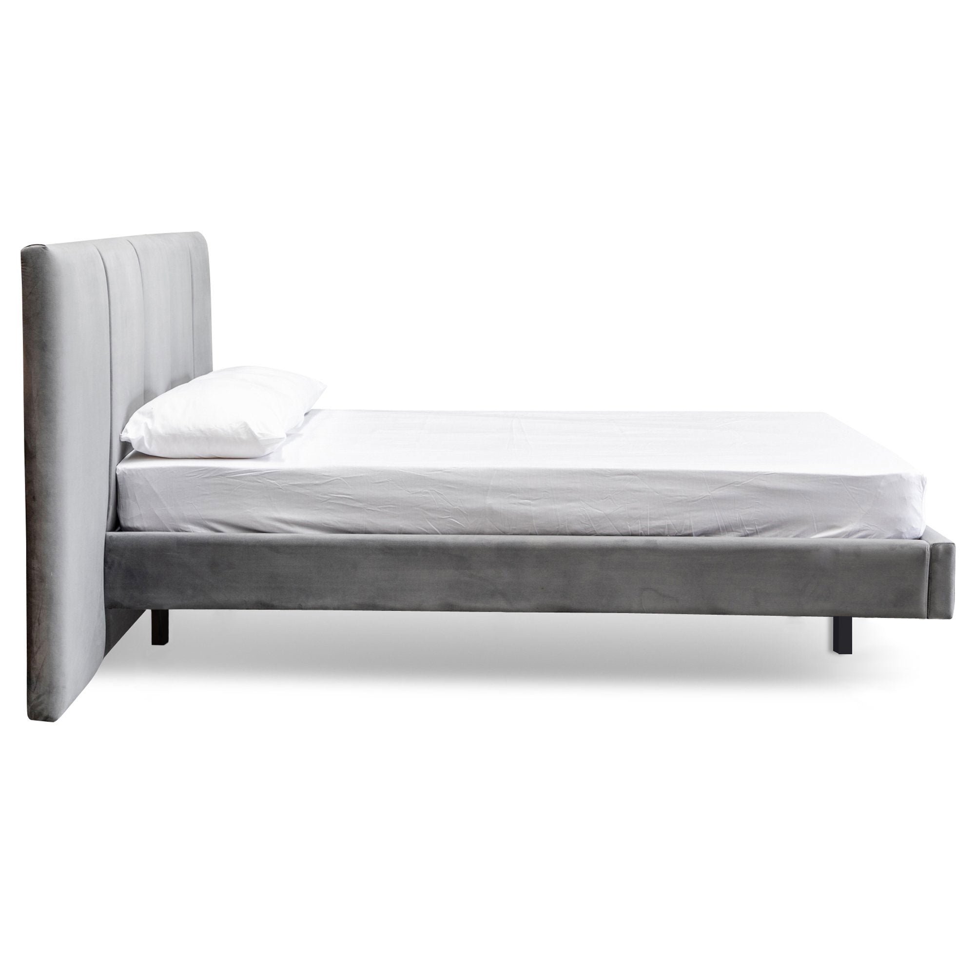 Relyon Charcoal Velvet King Bed Frame