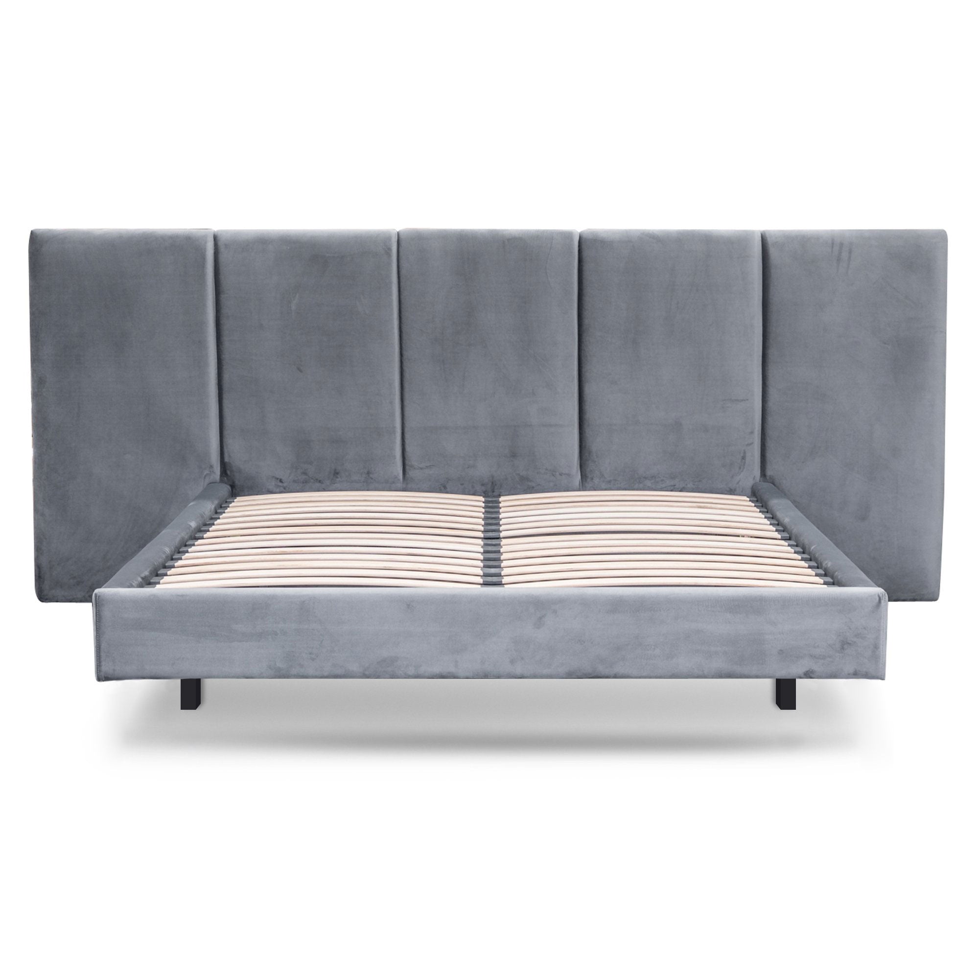 Relyon Charcoal Velvet King Bed Frame