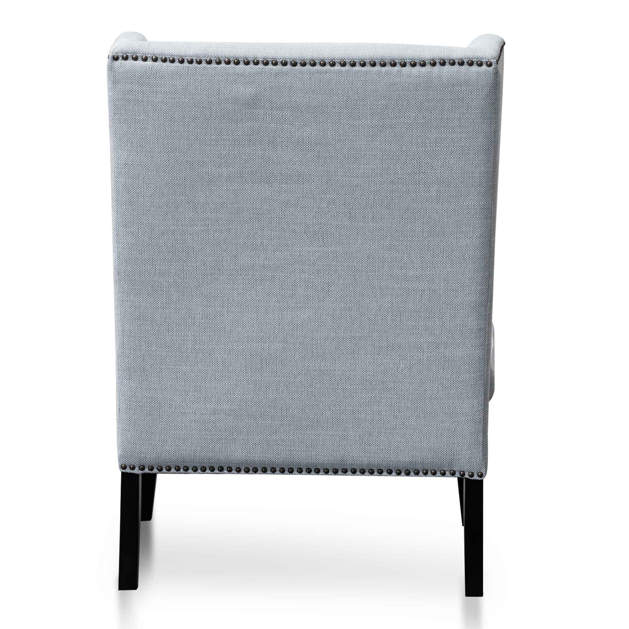 Mercer Velvet Lounge Wingback Chair in Light Texture Grey