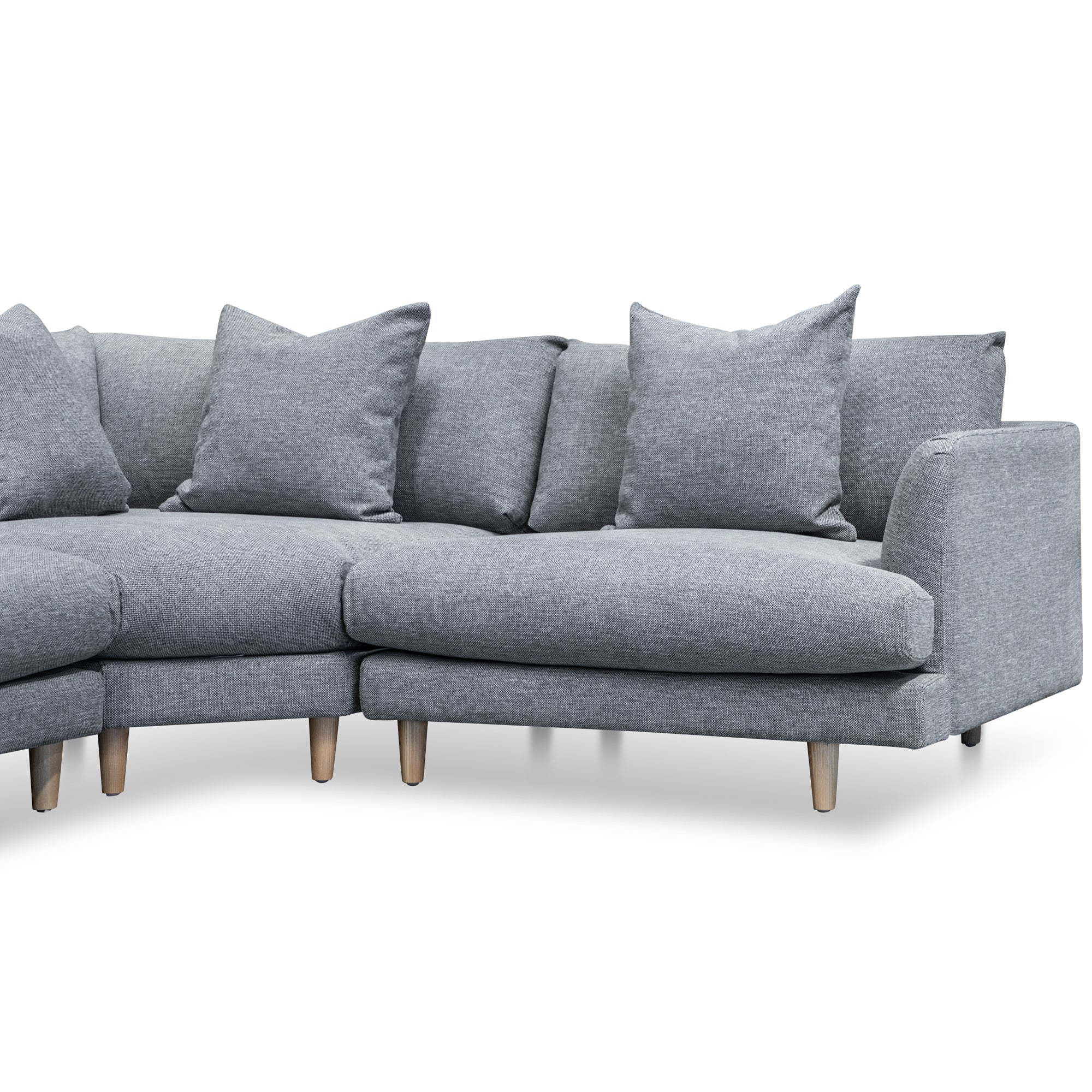 Della Right Return Modular Sofa - Graphite Grey