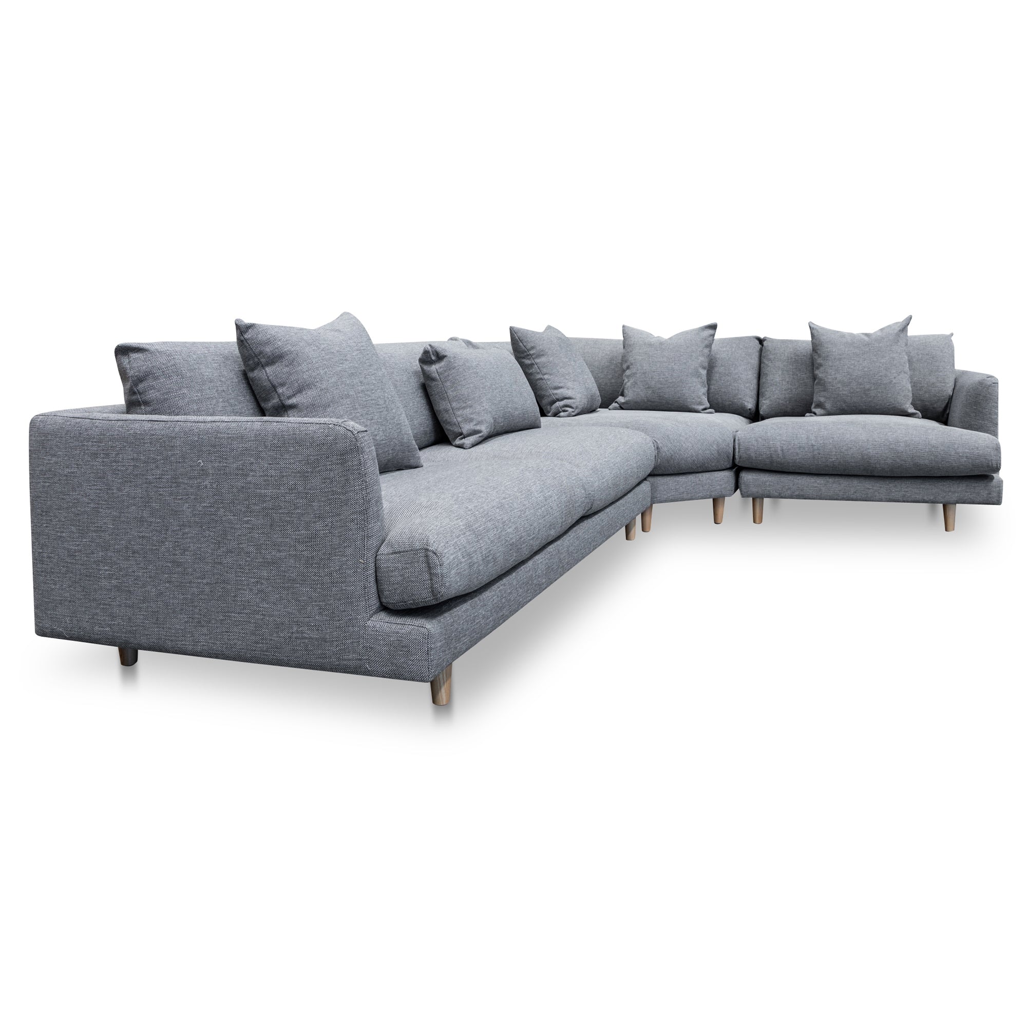 Della Right Return Modular Sofa - Graphite Grey