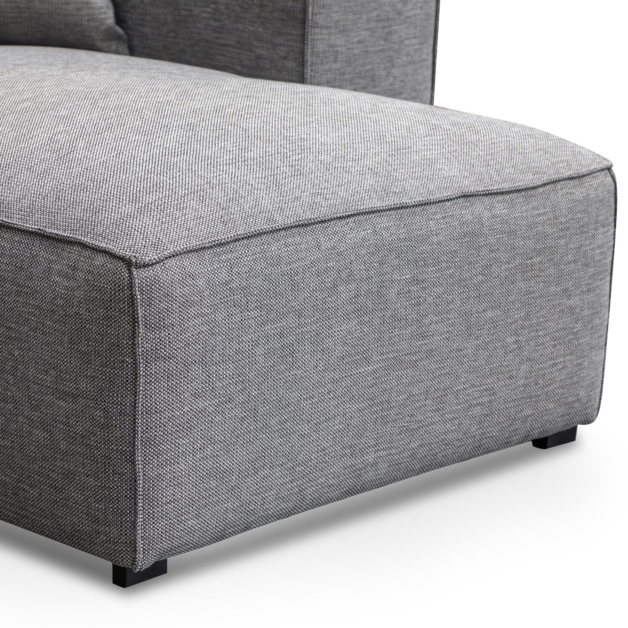 Casey 3 Seater Right Chaise Sofa - Graphite Grey