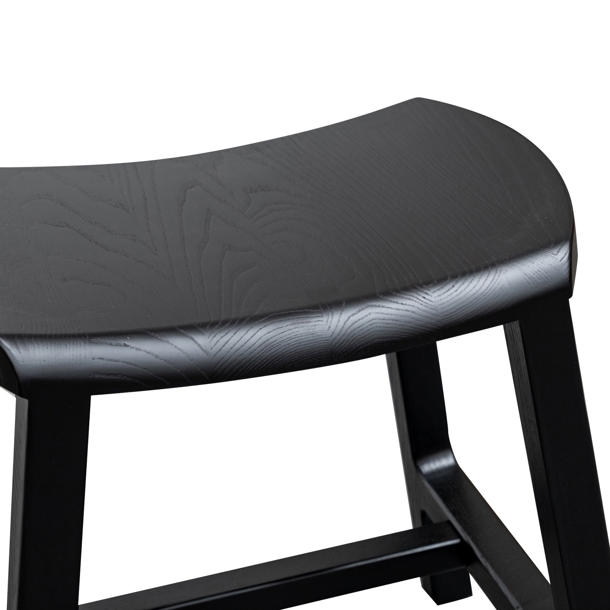 Judy Wooden Low Stool - Black