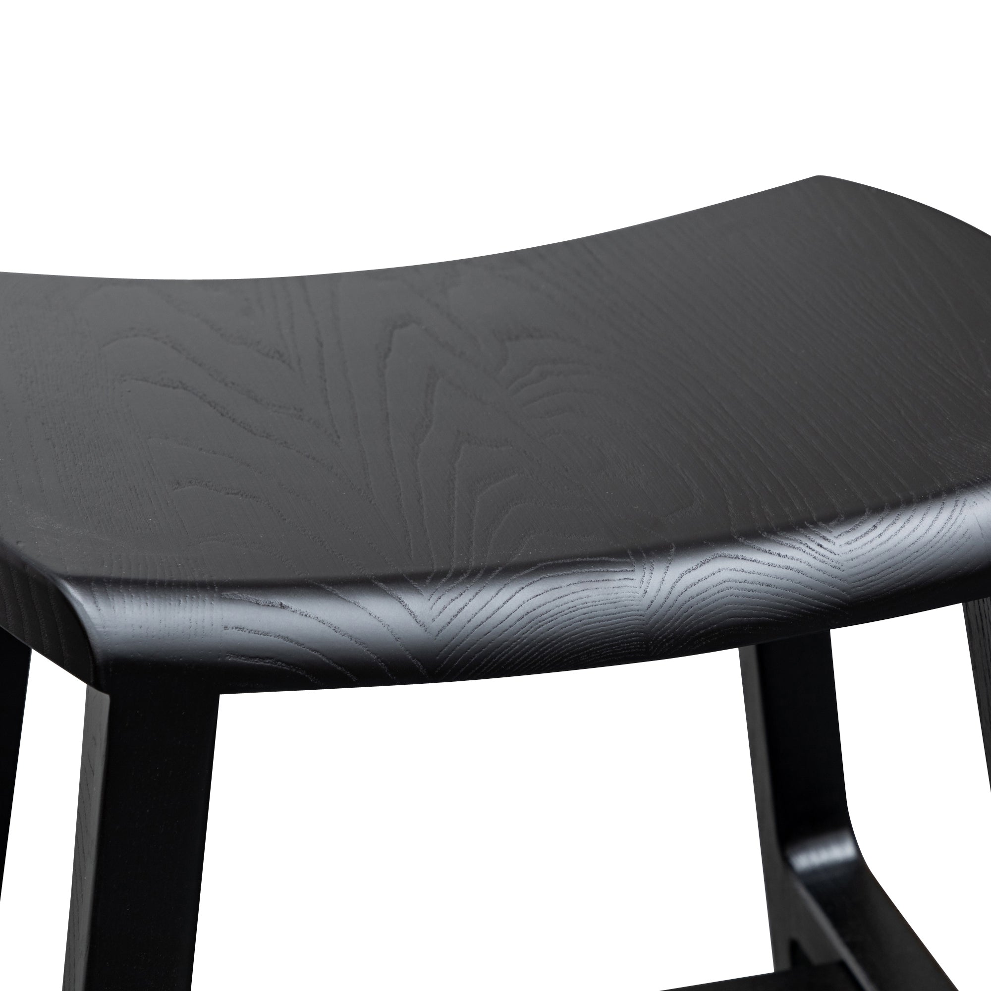 Judy Wooden Low Stool - Black