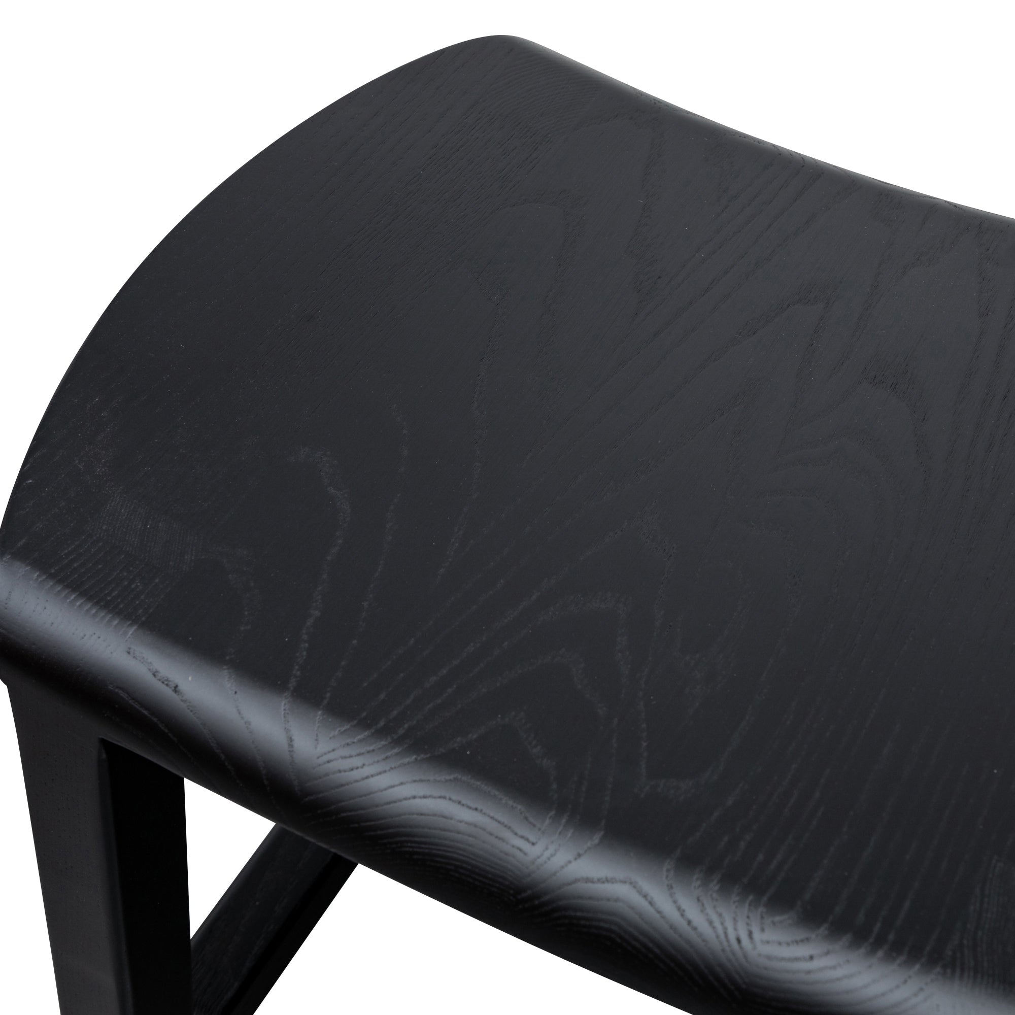 Judy Wooden Low Stool - Black