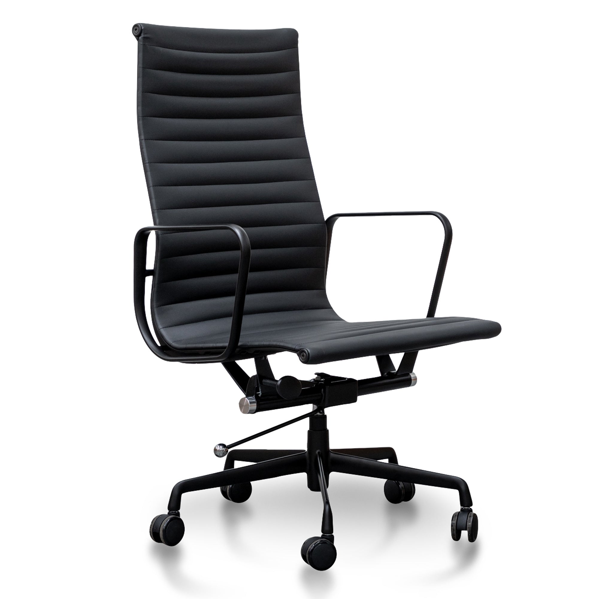 Statesman Executive Leather Office Chair - Full Black