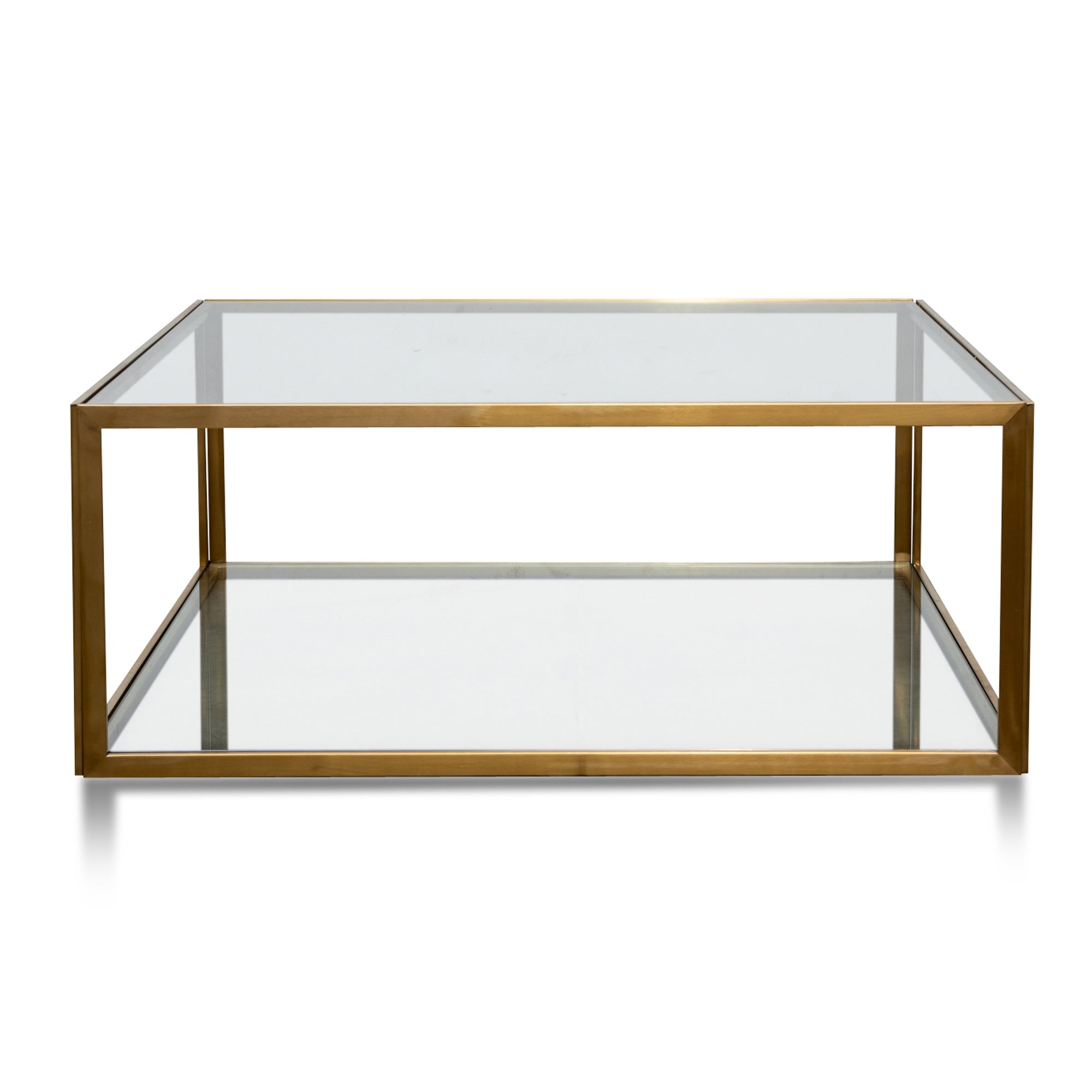 CCF2878-KS - 1M Glass Coffee Table - Gold Base
