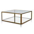 CCF2878-KS - 1M Glass Coffee Table - Gold Base