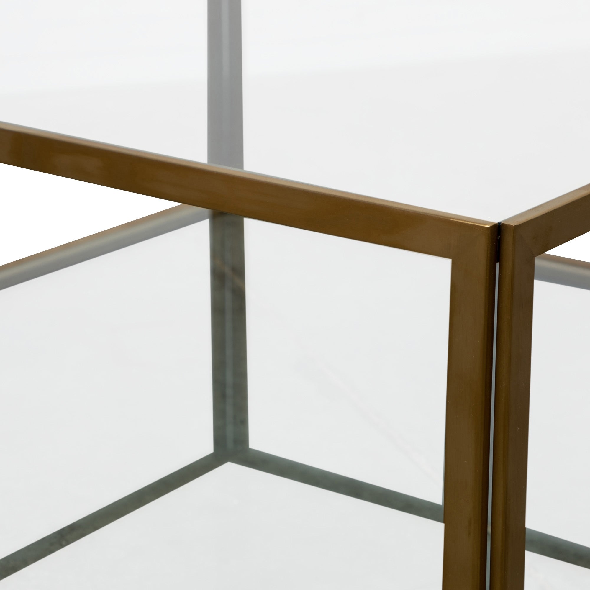 CCF2878-KS - 1M Glass Coffee Table - Gold Base