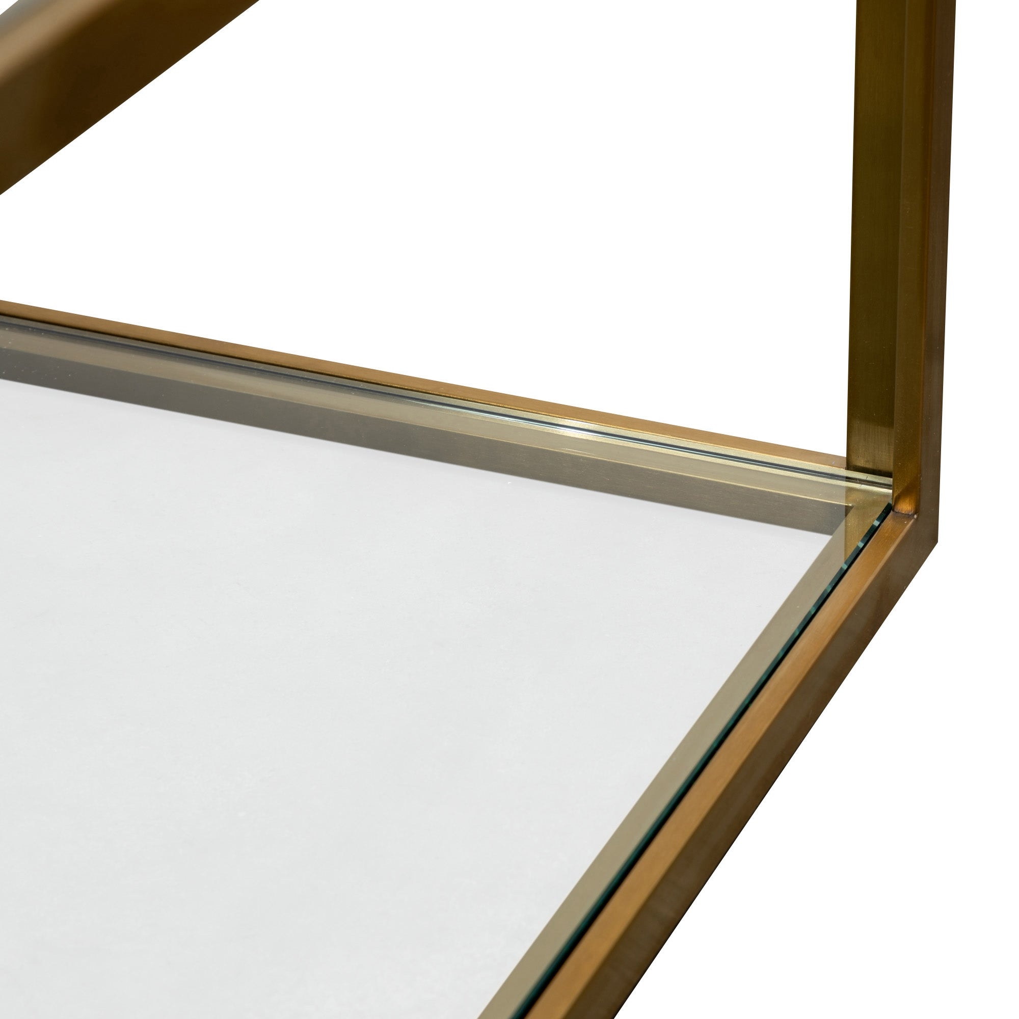 CCF2878-KS - 1M Glass Coffee Table - Gold Base