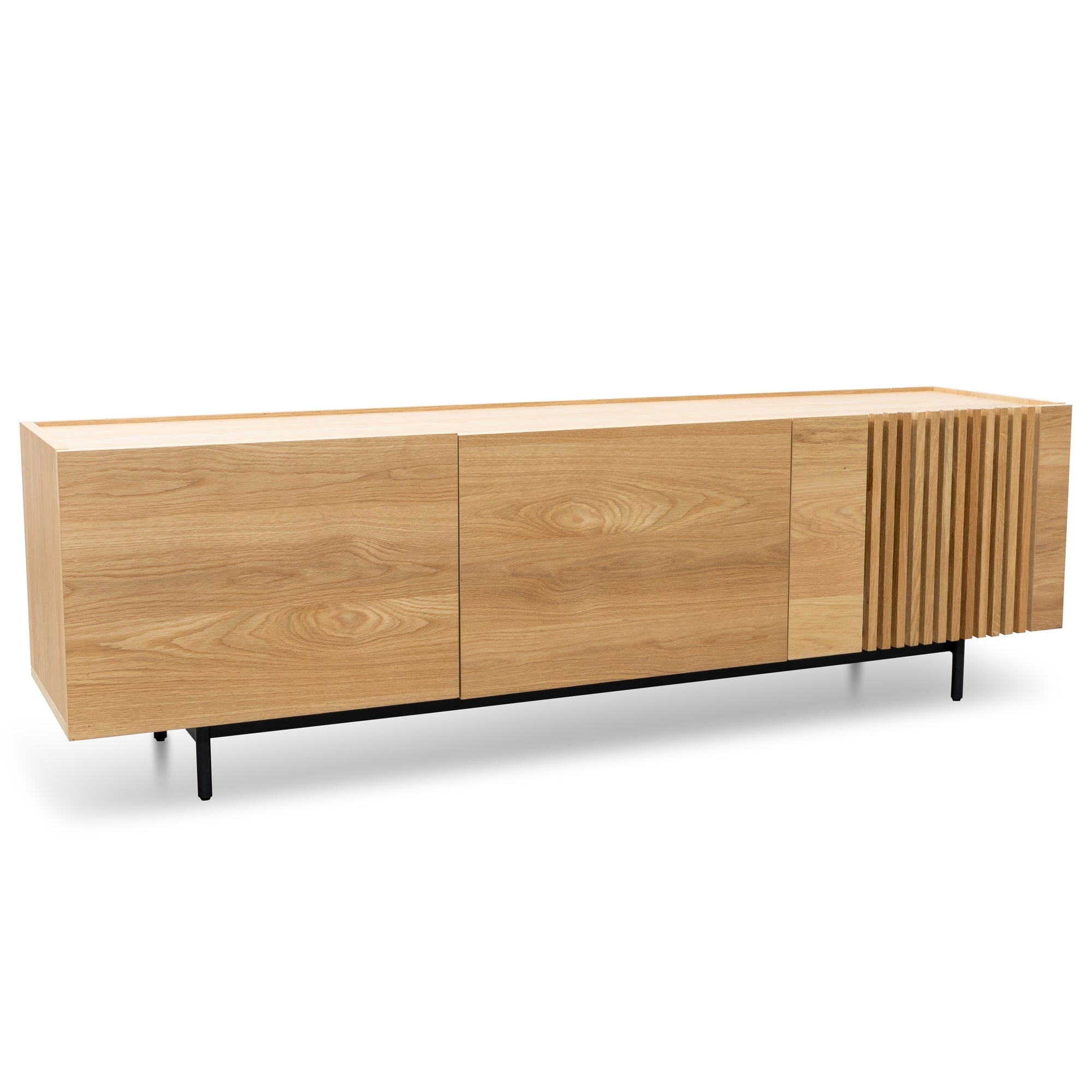 Cindy Entertainment TV Unit - Natural with Black Legs