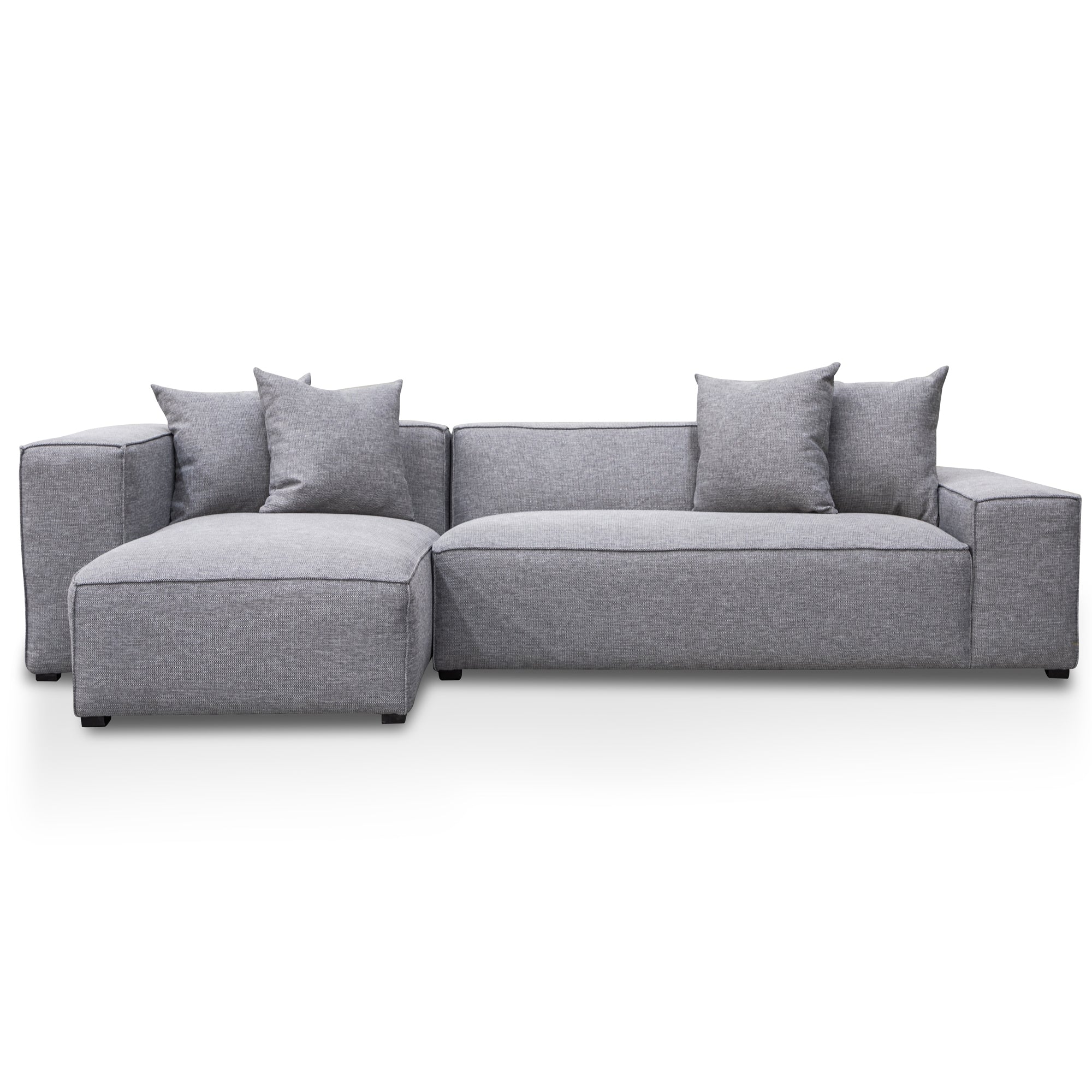 Casey 3 Seater Left Chaise Sofa - Graphite Grey