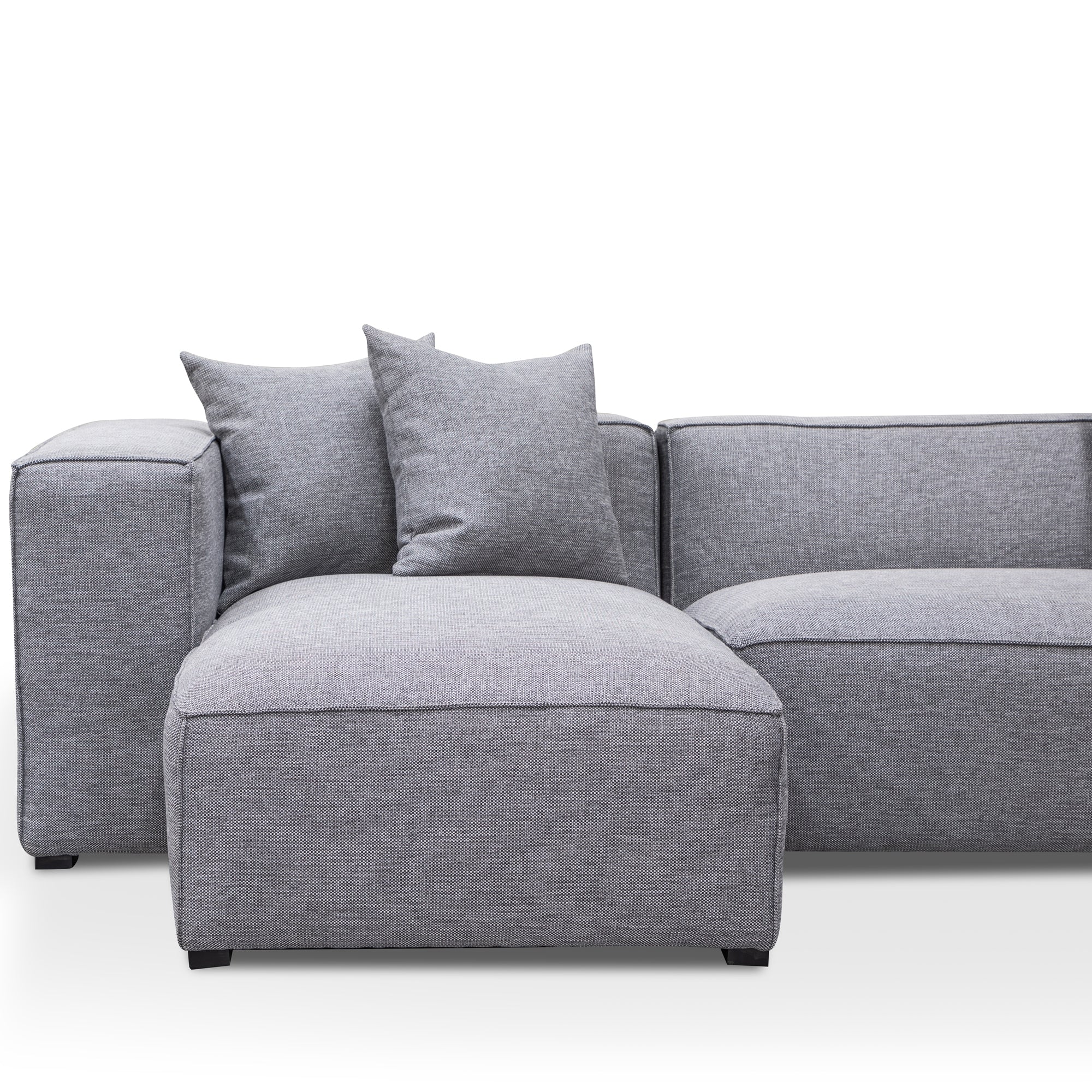 Casey 3 Seater Left Chaise Sofa - Graphite Grey