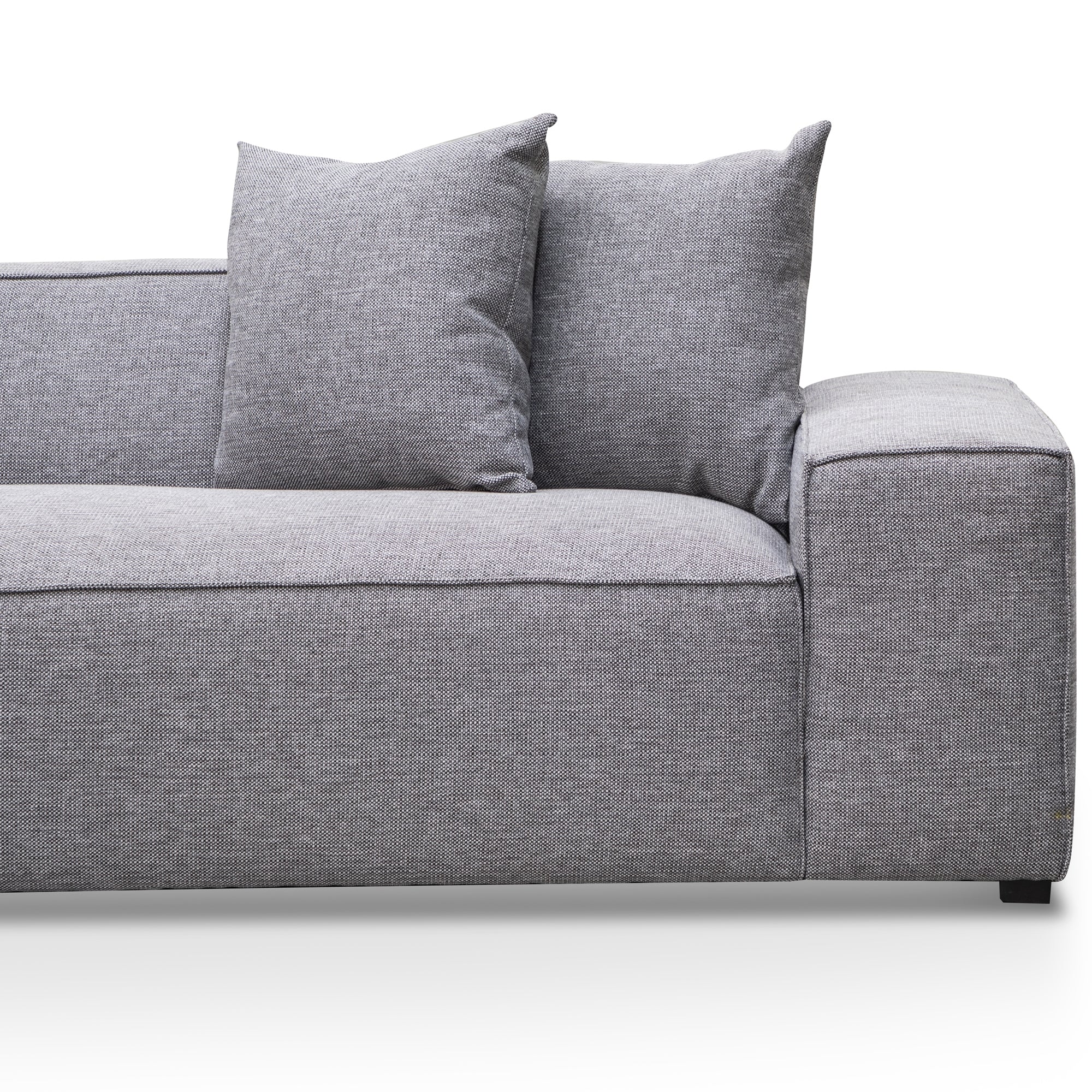 Casey 3 Seater Left Chaise Sofa - Graphite Grey