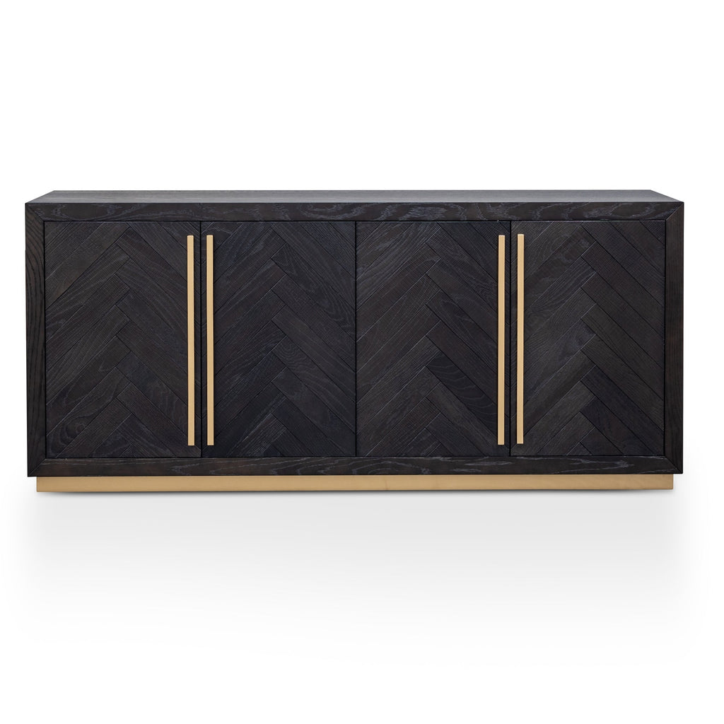 Vellance Wide Sideboard - Black and Brass