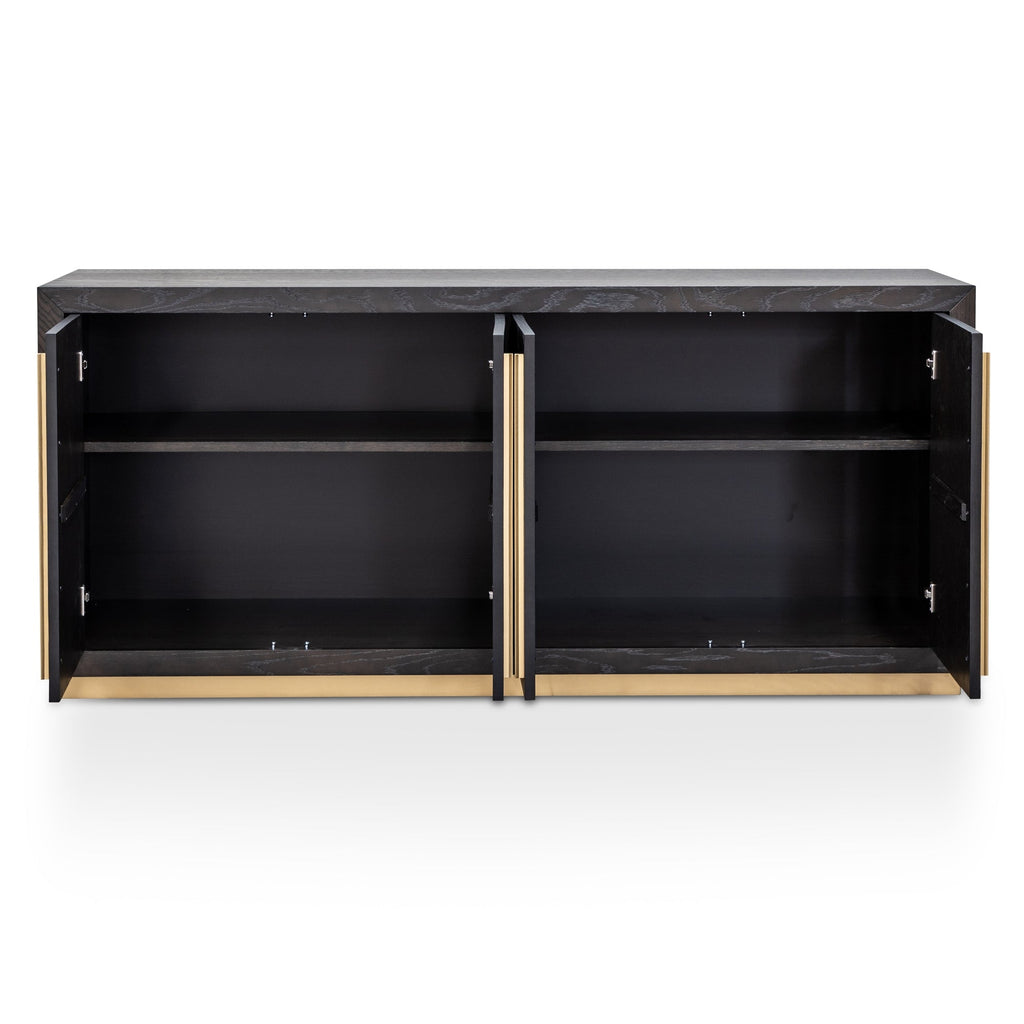 Vellance Wide Sideboard - Black and Brass