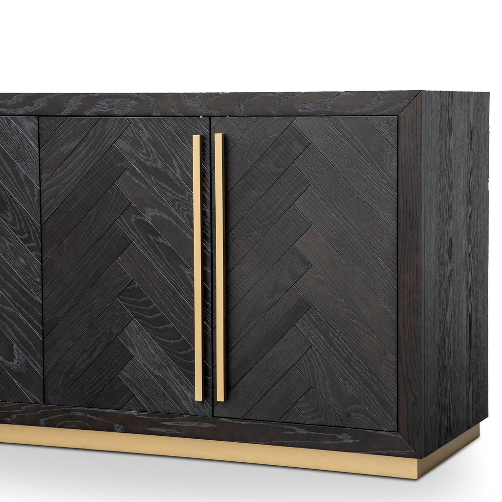 Vellance Wide Sideboard - Black and Brass