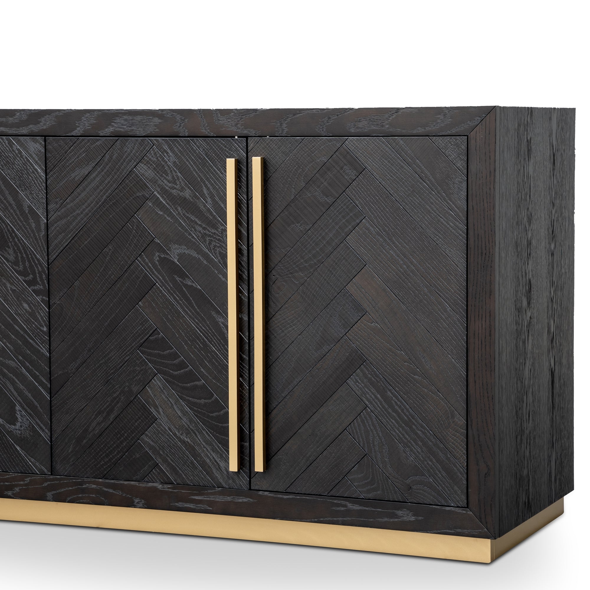 Vellance Wide Sideboard - Black and Brass