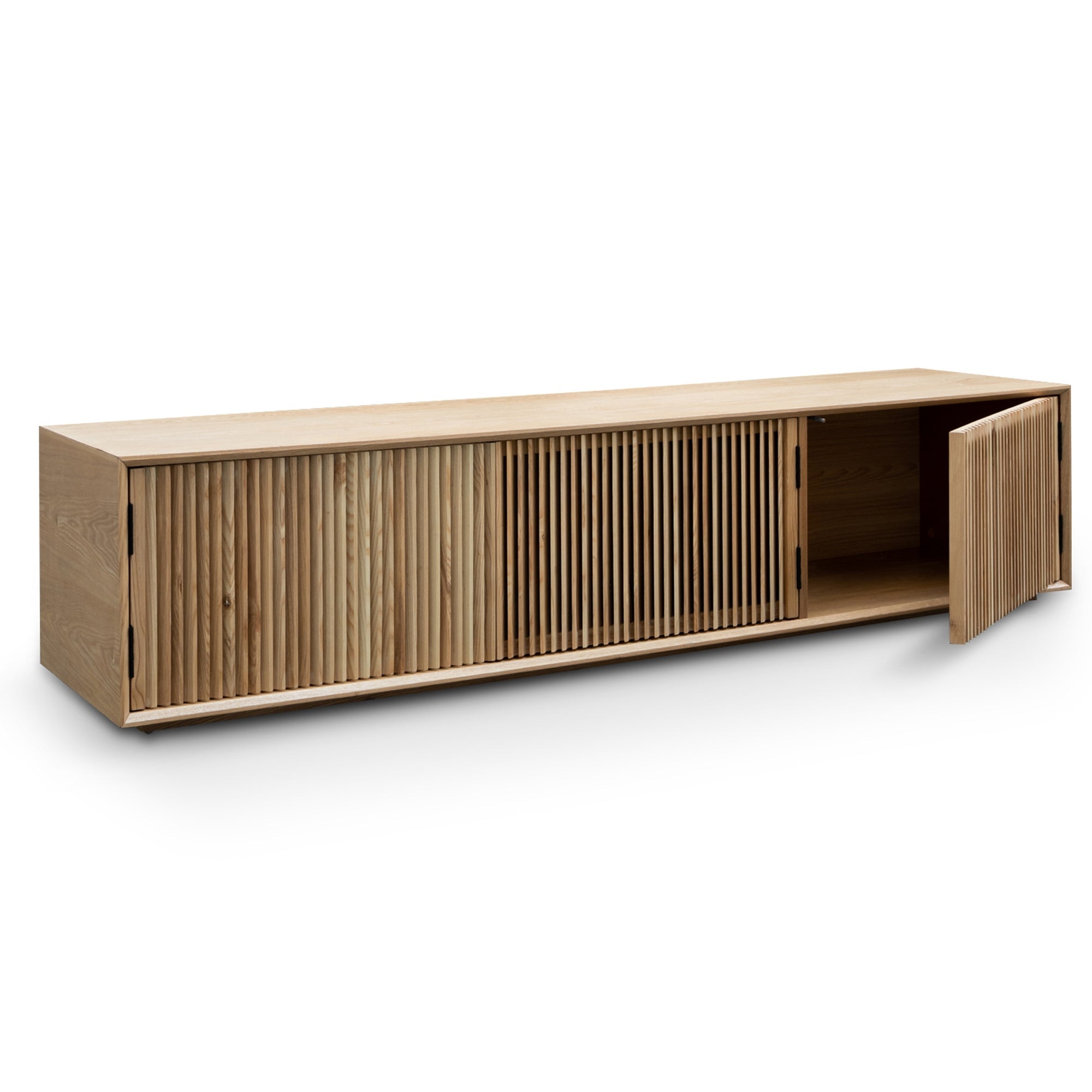 2m Entertainment TV Unit - Natural Ash Veneer