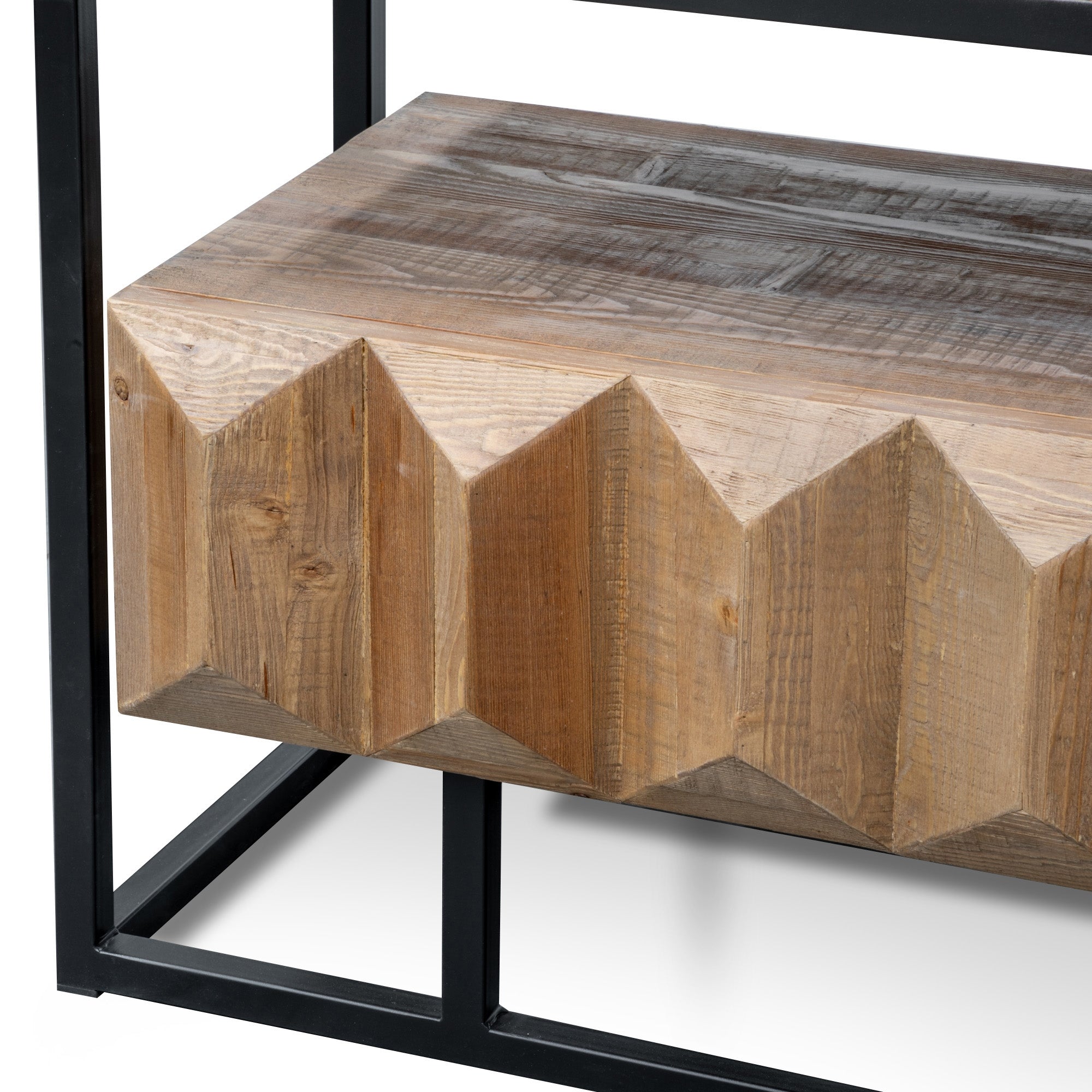 Jasper 1.8m Entertainment TV Unit - Natural with Black Frame