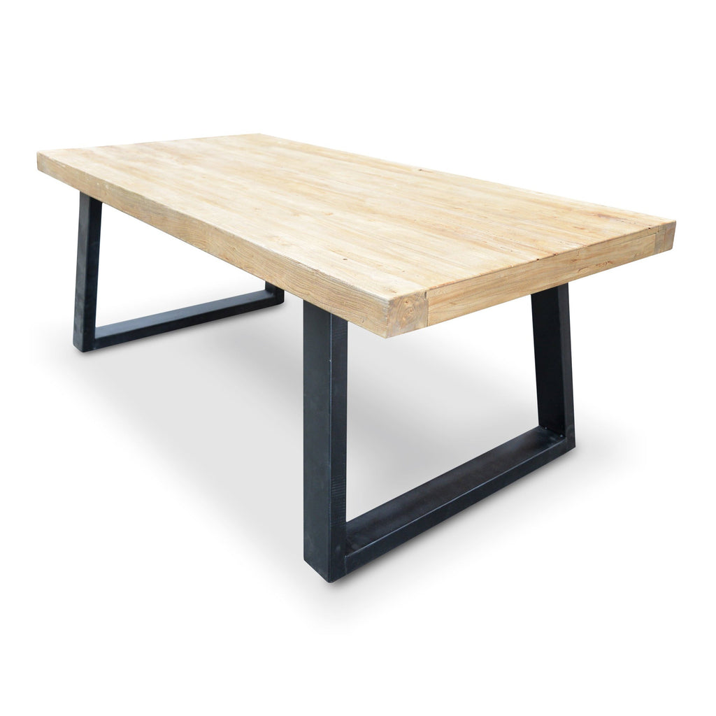 1.98m Reclaimed Elm Wood Dining Table
