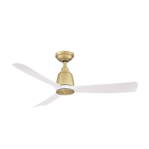 (112cm) Satin Brass/White 3 Blade DC Ceiling Fan