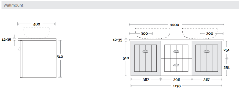 Marquis Chateau 11 1200mm double centre basin