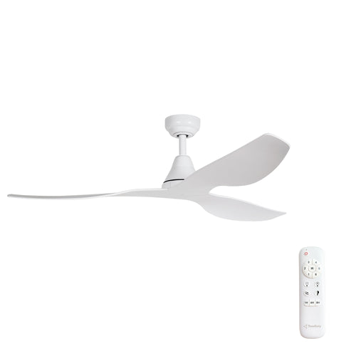  (132cm) White 3 Blade DC Ceiling Fan & Remote Control
