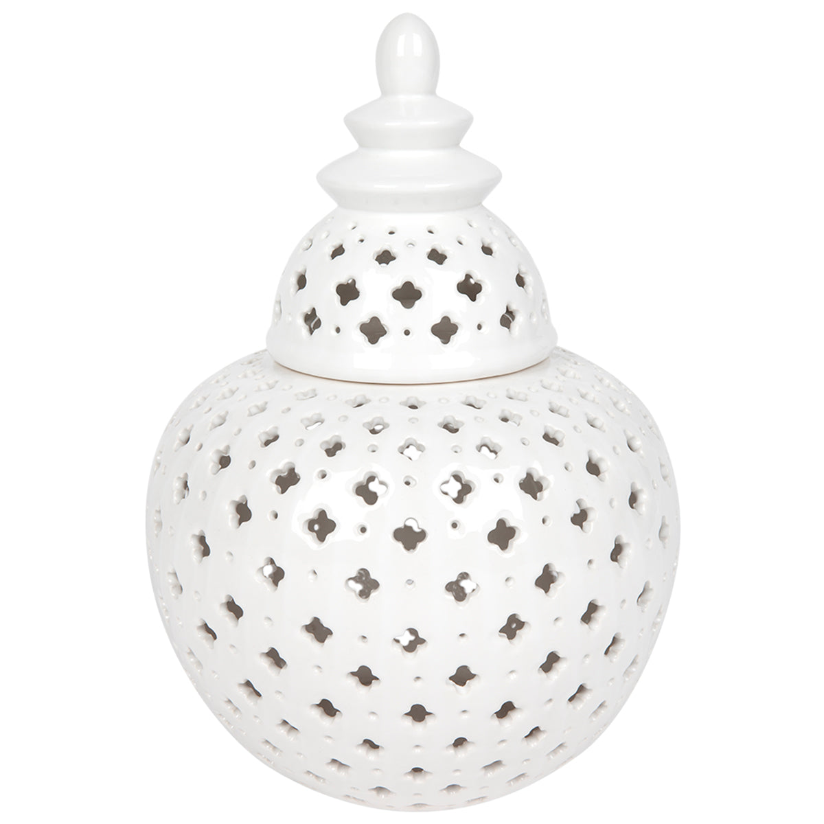 Miccah Temple Jar - Large White