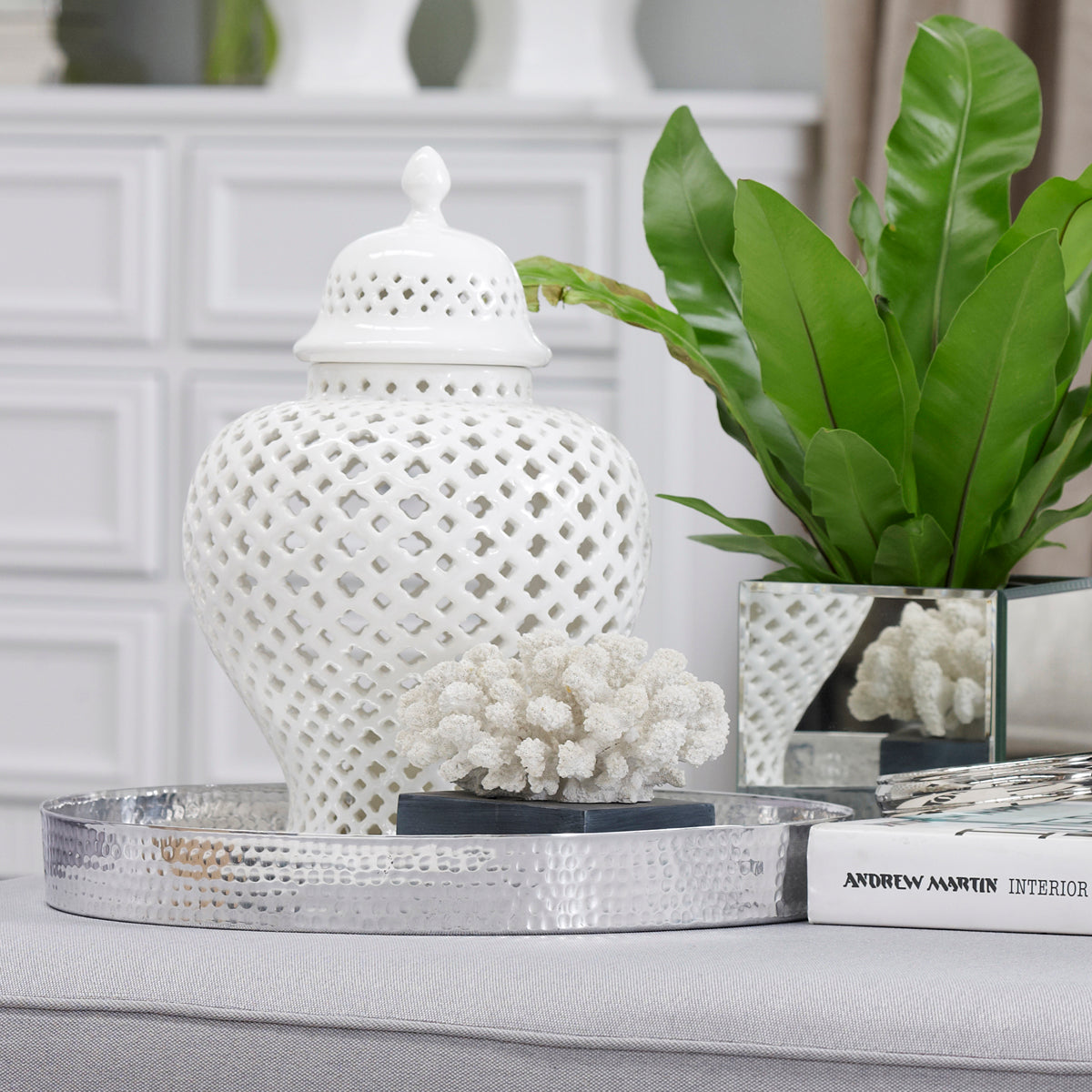 Minx Temple Jar - Small White