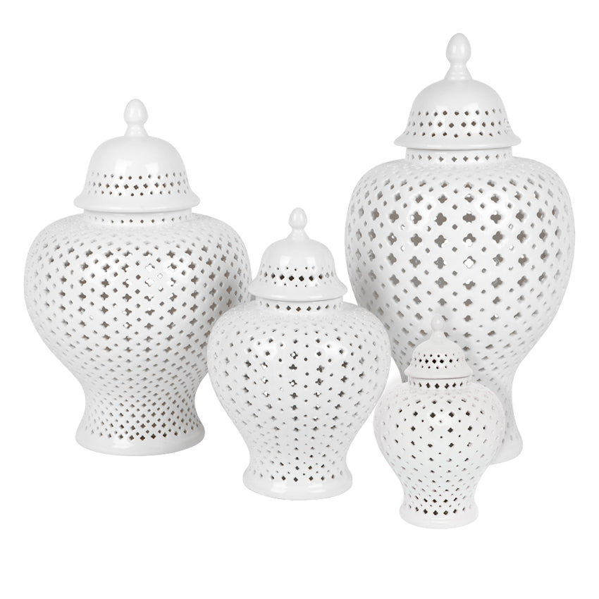 Minx Temple Jar - Small White
