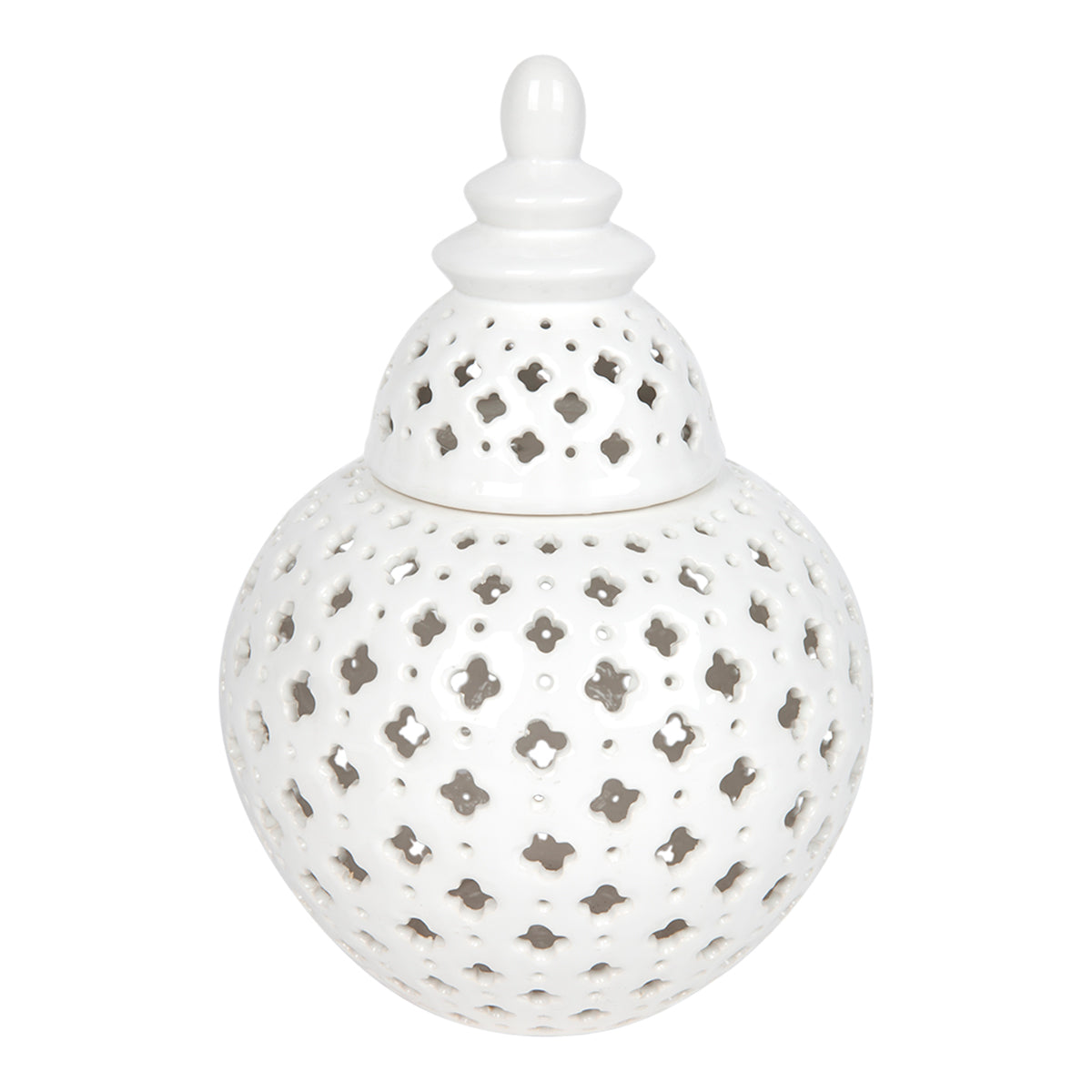 Miccah Temple Jar - Medium White