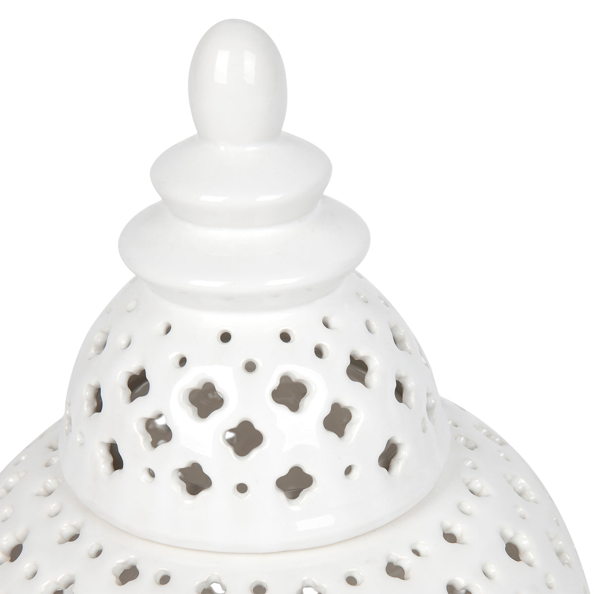 Miccah Temple Jar - Medium White