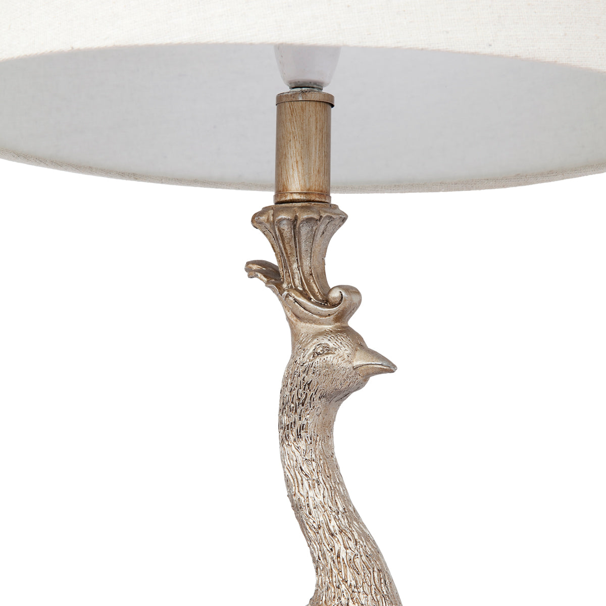 Peacock Table Lamp - Champagne Gold