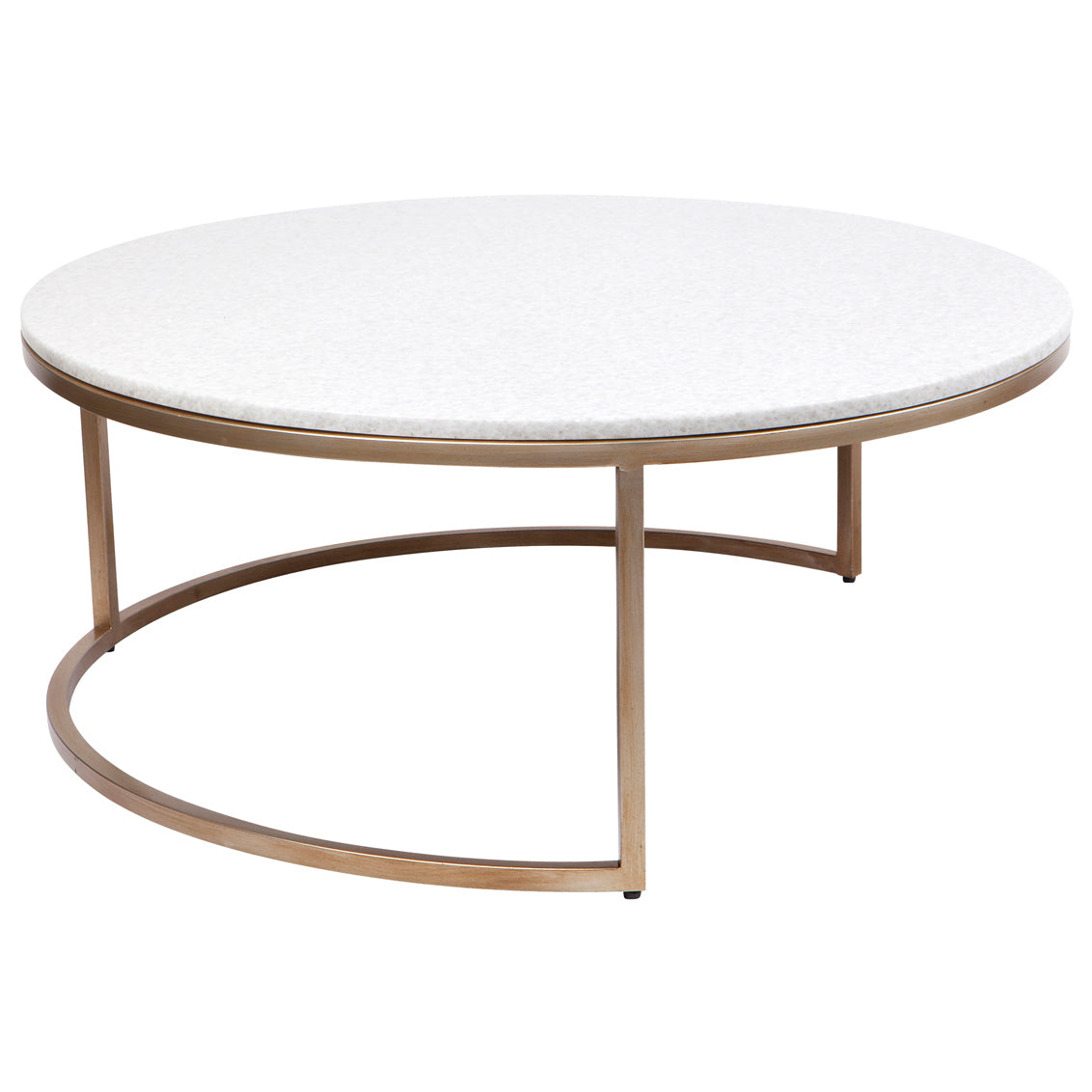 Chloe Stone Nesting Coffee Tables - Antique Gold