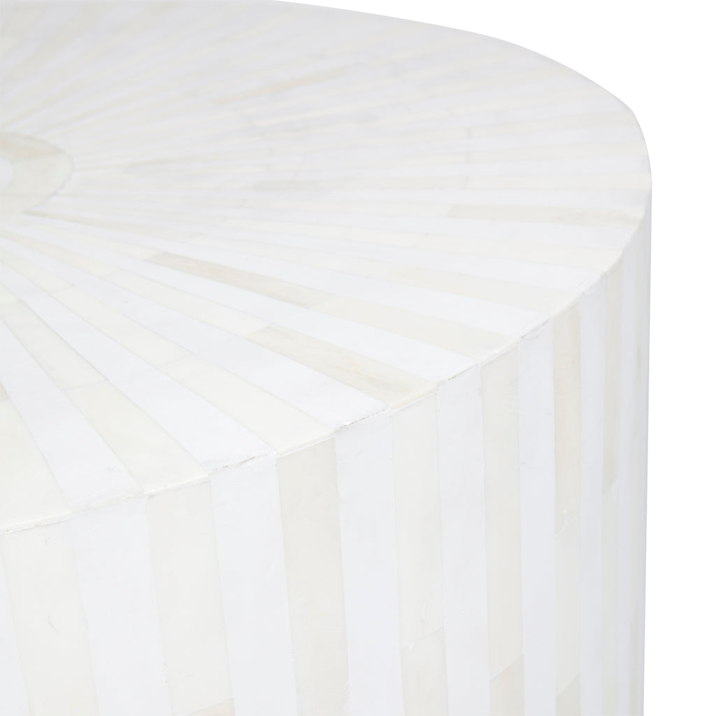 Makayla Bone Inlay Side Table - Natural