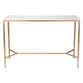 Chloe Stone Console Table - Small Antique Gold