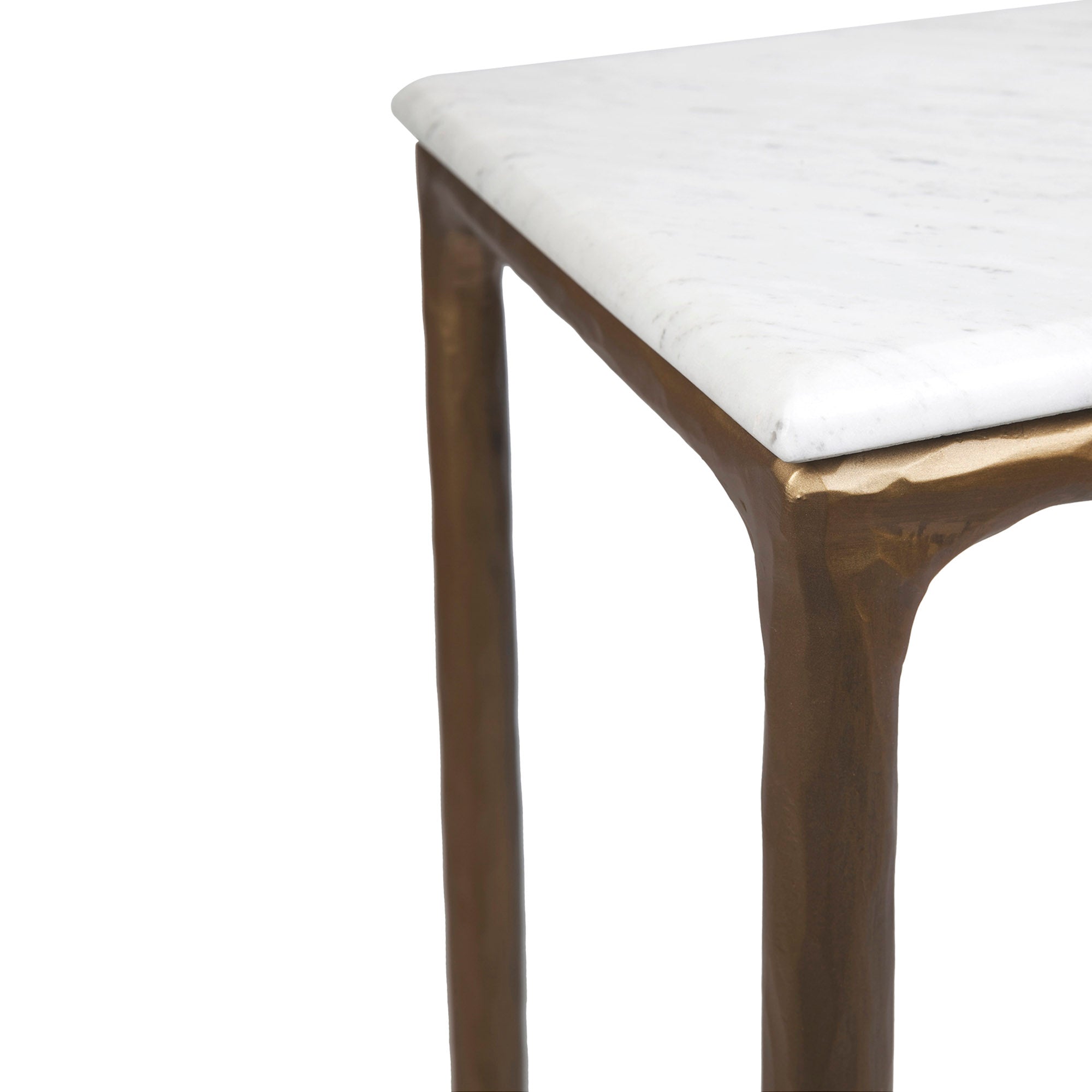 Heston Marble Console Table - Small Brass