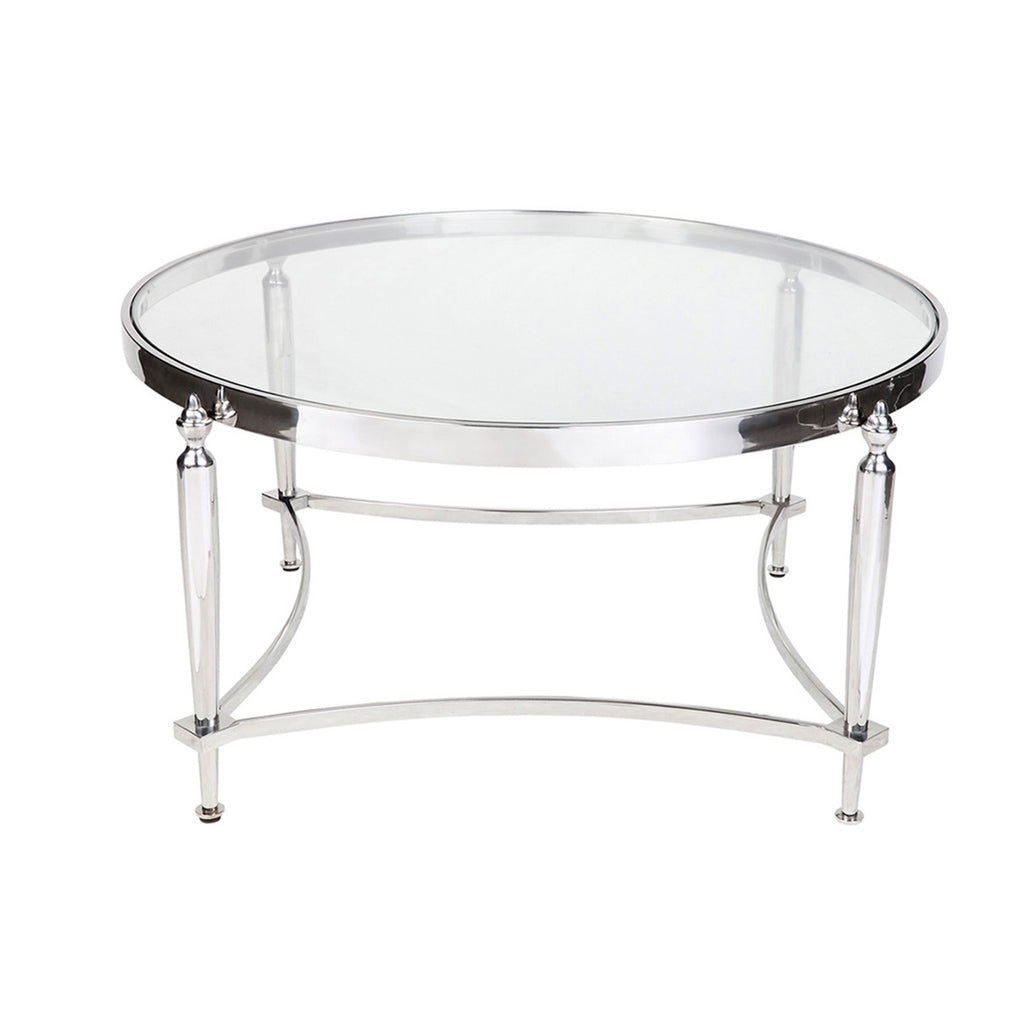 Jak Glass Coffee Table - Nickel **discontinued**